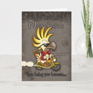 Birthday Card - Nephew Birthday Card - Cockato Bi Kaart