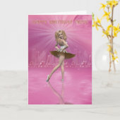 Birthday Card Niece, Birthday ballet voor Niece Kaart (Gele Bloem)