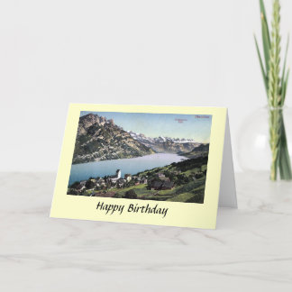 Birthday Card - Obstalden, Glarus, Zwitserland. Kaart