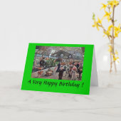 Birthday Card - Paddington Station, Londen Kaart (Gele Bloem)