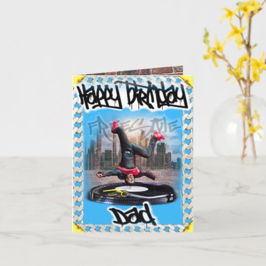 Birthday card Pap Kaart (Gele Bloem)