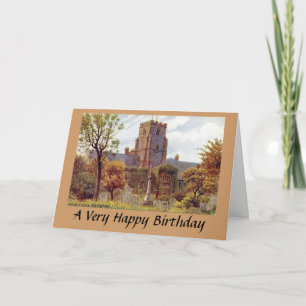Birthday Card - Parish Church, Folkestone, Kent Kaart