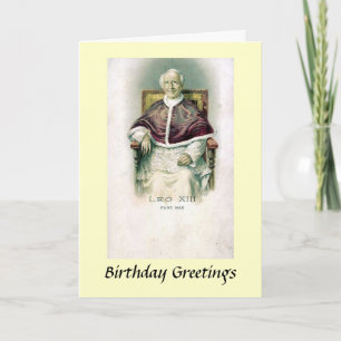 Birthday Card - paus Leo XIII Kaart