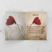 Birthday Card Photo Custom black and white Kaart (Binnen)