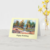 Birthday Card - Portland, Oregon - The Plaza Kaart (Gele Bloem)