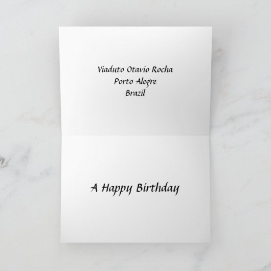 Birthday Card - Porto Alegre, Brazilië Kaart (Binnen)