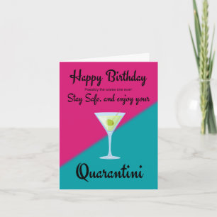 Birthday Card Quarantine Humor tijdens de coronavi Kaart