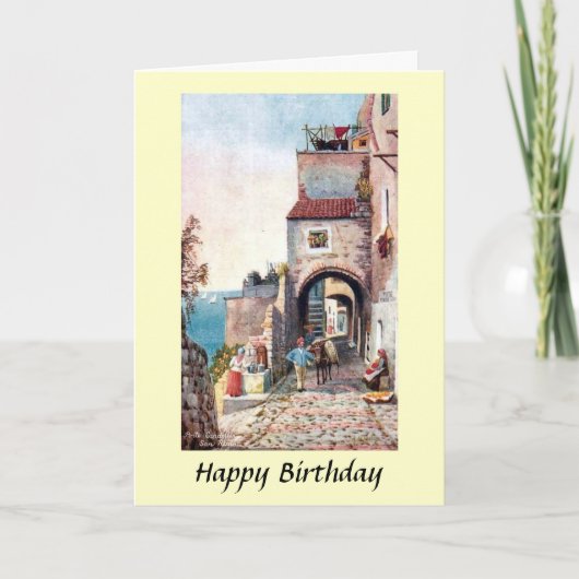 Birthday Card - San Remo, Italië Kaart (Voorkant)