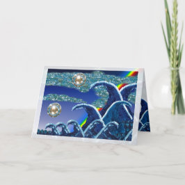 Birthday Card | Sequin Waves | Seascape Kaart