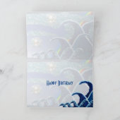 Birthday Card | Sequin Waves | Seascape Kaart (Binnen)
