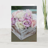 Birthday Card - Shabby Chic-Rozen Kaart (Voorkant)