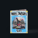 Birthday card Son Kaart<br><div class="desc">Verjaarkaart voor Zoon met freestyle-breekster, ontworpen door fysieke verandering en uitsluitend verkocht door Zazzle</div>