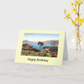 Birthday Card - Sorrento, Italië Kaart (Gele Bloem)