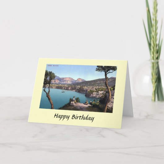 Birthday Card - Sorrento, Italië Kaart (Voorkant)