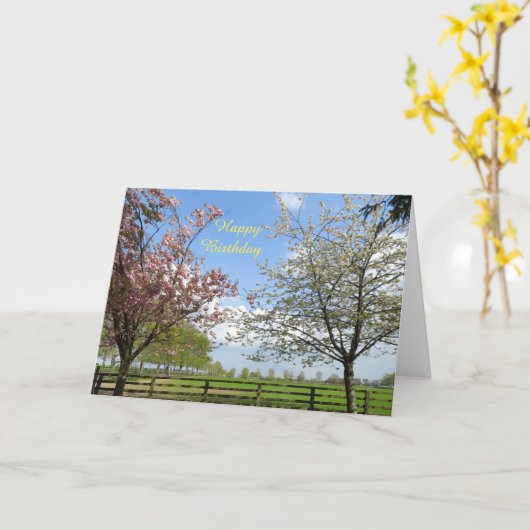 Birthday Card Spring Kaart (Gele Bloem)