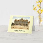 Birthday Card - St Peter's, Rome Kaart (Gele Bloem)