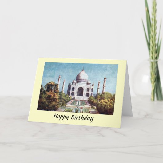 Birthday Card - Taj Mahal, Agra, India Kaart (Voorkant)