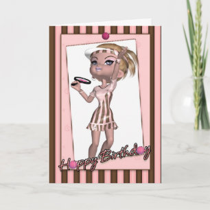 Birthday Card Tennis Player - Tweens & Tieners Kaart