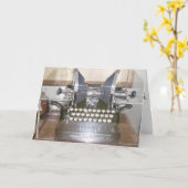 Birthday Card "The Oliver Typwriter" Kaart (Gele Bloem)