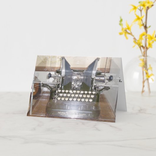 Birthday Card "The Oliver Typwriter" Kaart (Gele Bloem)