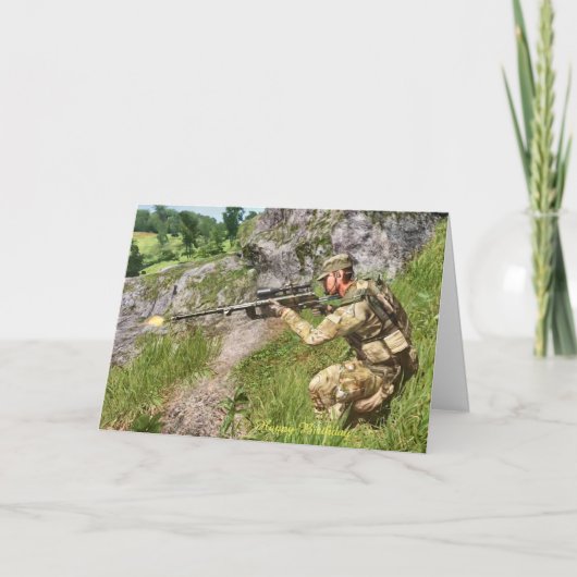 Birthday Card The Sniper Kaart (Voorkant)