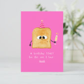 Birthday Card Toast, eenvoudig, funny and Design (Staand voorkant)