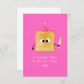 Birthday Card Toast, eenvoudig, funny and Design (Voorkant / Achterkant)