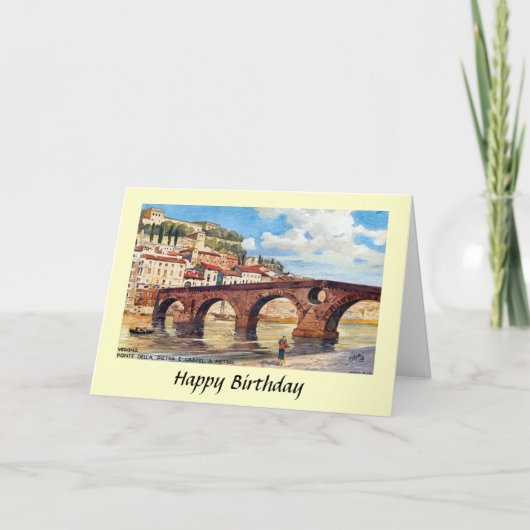 Birthday Card - Verona, Italië Kaart (Voorkant)