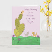 Birthday Card voor 2 jaar oude dochter Kaart (Gele Bloem)