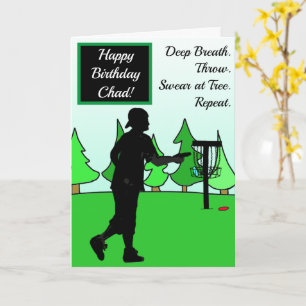 Birthday Card voor Disc Golfer Kaart