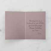 Birthday Card voor een Husband Classy Kaart (Binnen)