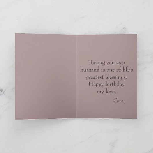 Birthday Card voor een Husband Classy Kaart (Binnen)