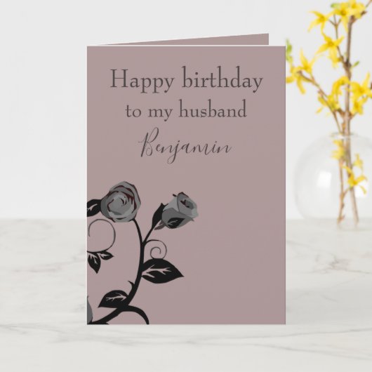 Birthday Card voor een Husband Classy Kaart (Gele Bloem)