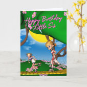 Birthday Card voor kleine zuster Kaart (Gele Bloem)
