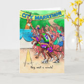 Birthday Card voor marathoner - Greyhound Runner Kaart (Gele Bloem)