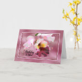Birthday Card voor Surrogaatmoeder met Orchid Kaart (Gele Bloem)