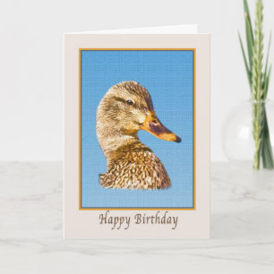 Birthday Card with Mallard Duck Kaart