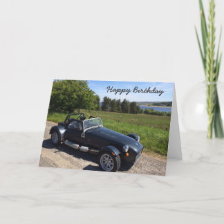 Birthday card with sports car kaart