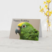 Birthday card Yellow Headed Amazon Parrot Kaart (Gele Bloem)