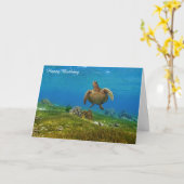 Birthday Card Zee Turtle Kaart (Gele Bloem)