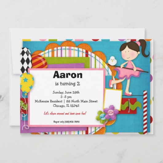 Birthday Carnaval Kaart (Voorkant)