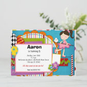 Birthday Carnaval Kaart (Staand voorkant)