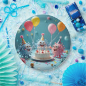 Birthday Cartoon Germ Party Fun Papieren Bordje (Feest)