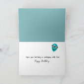 Birthday Cartoon Germ Party Kaart (Binnen)