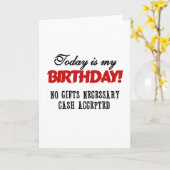 Birthday Cash geaccepteerd Kaart (Gele Bloem)