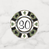 Birthday Casino Poker Chip - Green Confetti (Kleine voorkant)