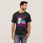 Birthday cat 8 years old Kitten kitty 8th Birthday T-shirt (Voorkant volledig)