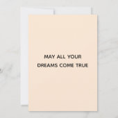 Birthday Cat | Beige Cat Happy Birthday Flat Kaart (Achterkant)