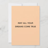 Birthday Cat | Beige Cat Happy Birthday Flat Kaart (Achterkant)