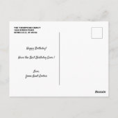 Birthday Cat | Beige Cat Happy Birthday Greeting Briefkaart (Achterkant)